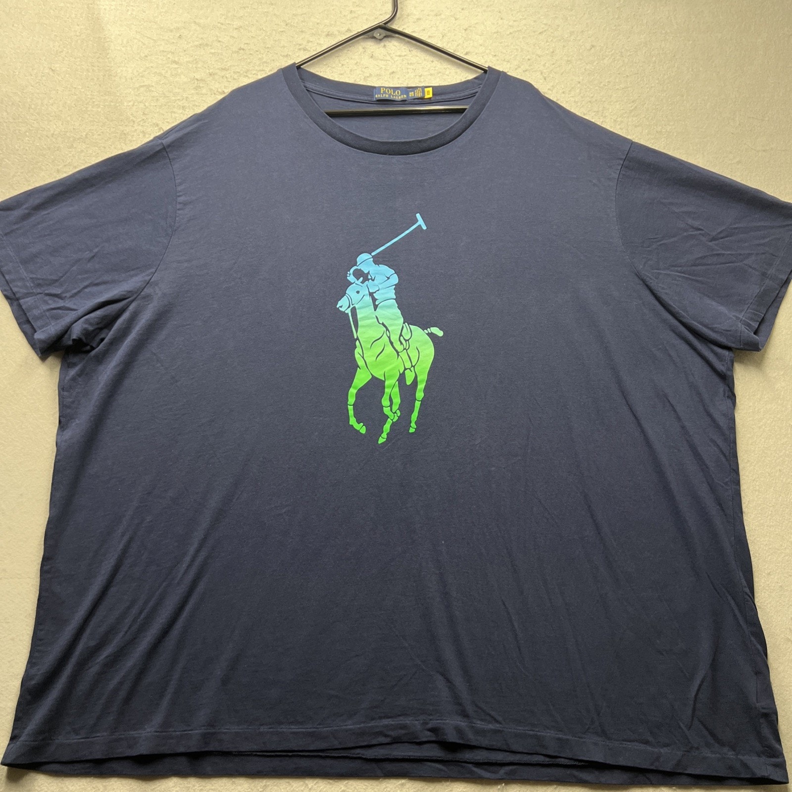 Polo Ralph Lauren Shirt 5xb Big And Tall Mens Navy Blue Big Pony Graphic